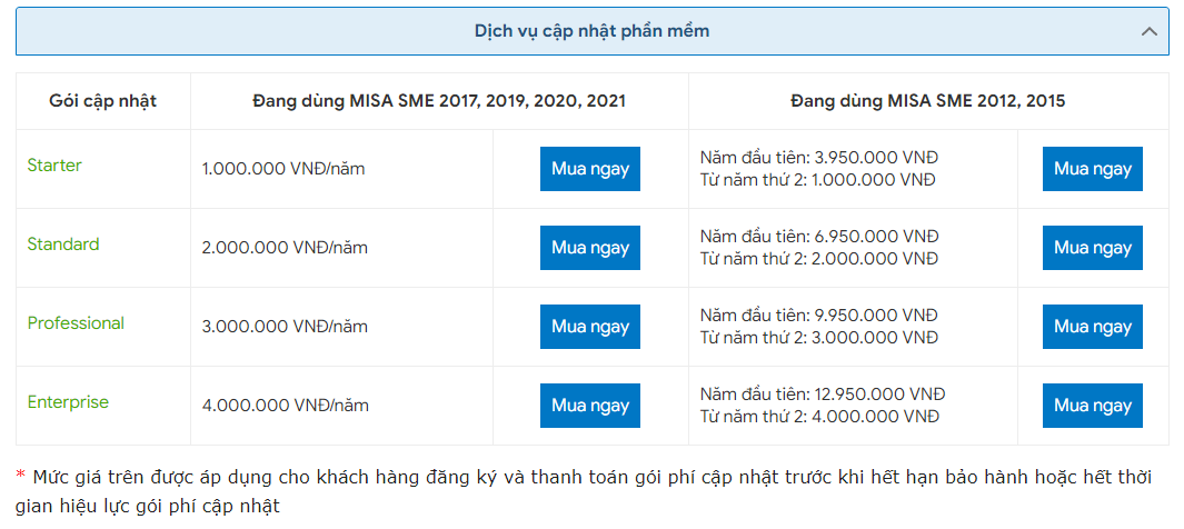 Dịch vụ cập nhật phần mềm