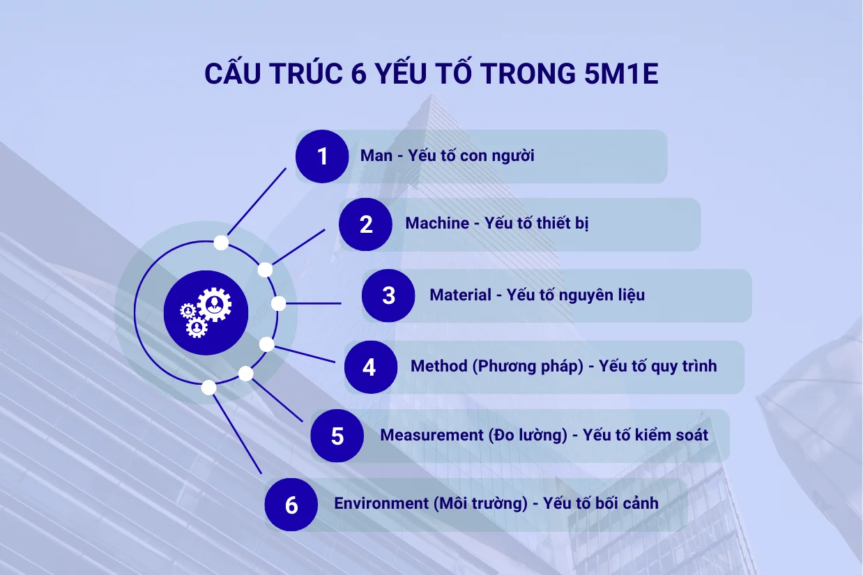 Cấu trúc 6 yếu tố trong 5M1E