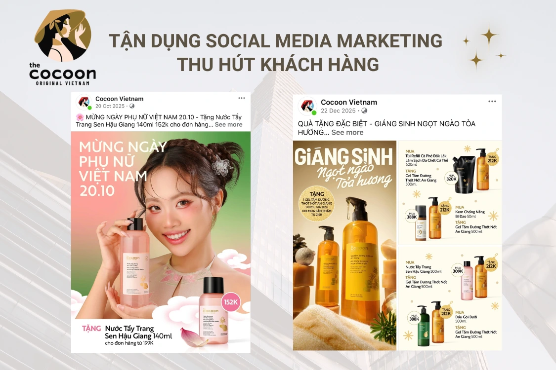 Cocoon tận dụng social media marketing trên facebook