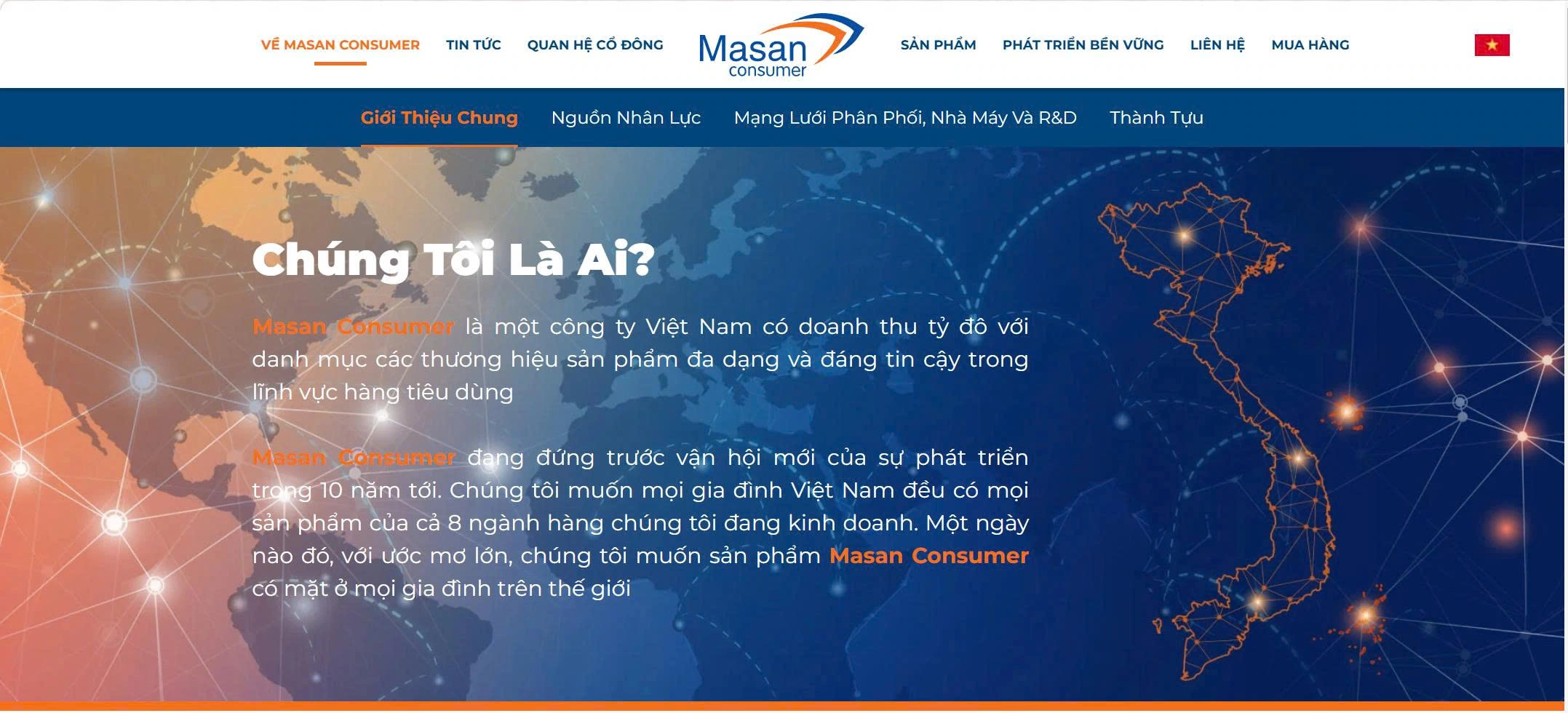 Giới thiệu về Masan Consumer trên Website chính thức