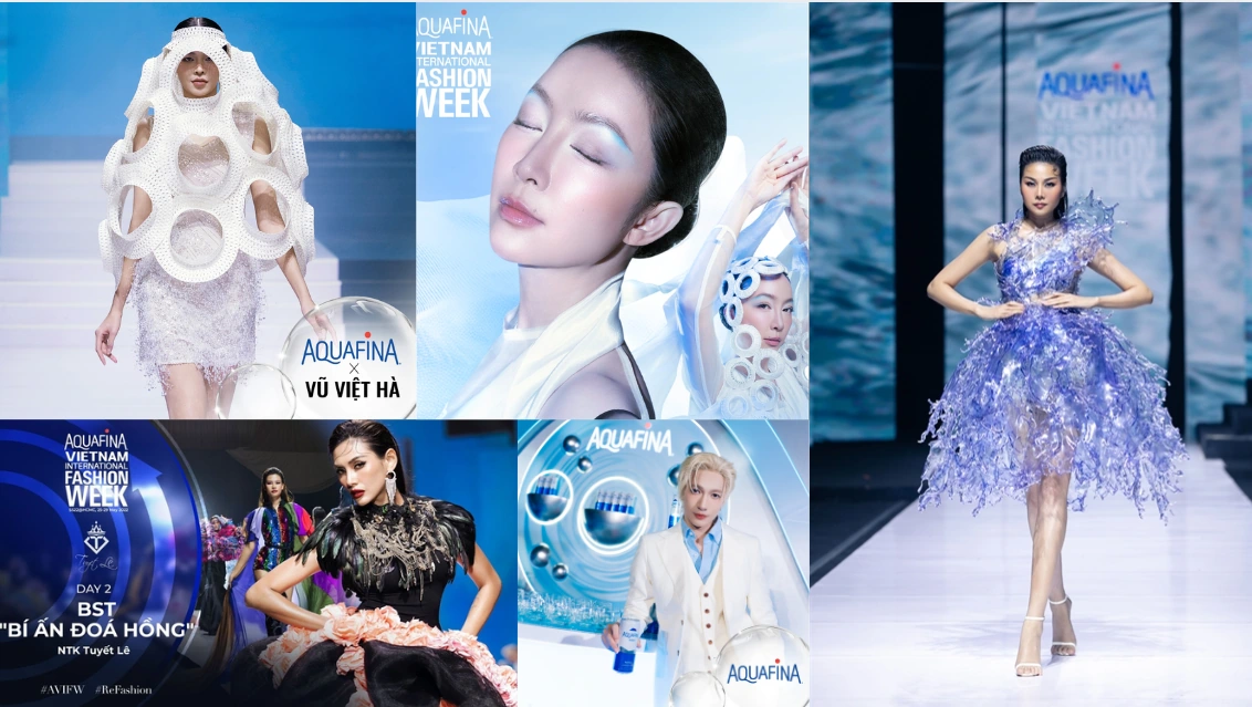 Một số hình ảnh về các bộ sưu tập thời trang ra mắt tại Viet Nam Fashion Week do Aquafina tài trợ