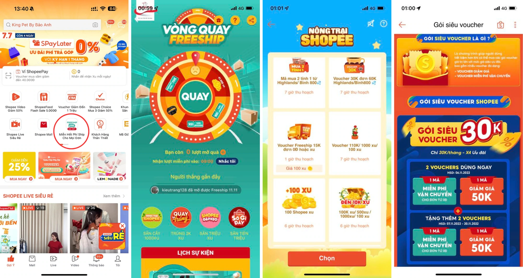 Shopee liên tục tung ra các chương trình Freeship