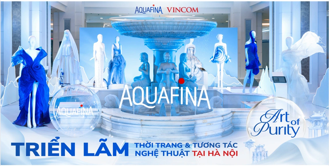 Triển lãm thời trang và tương tác nghệ thuật tại Vincom Hà Nội do Aquafina tổ chức