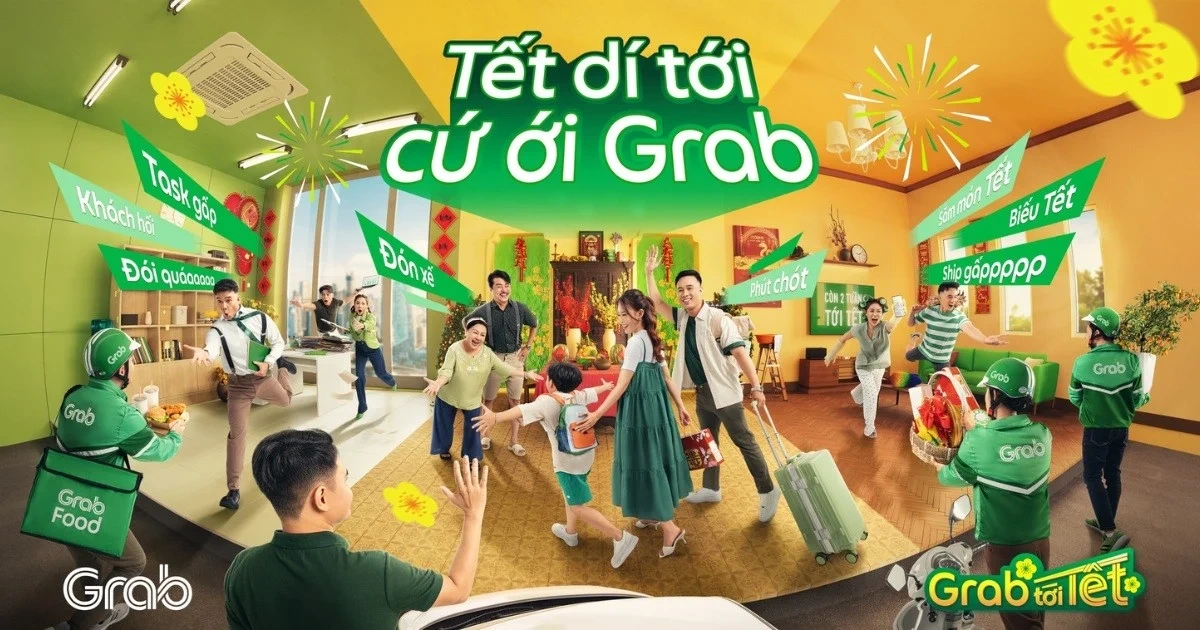 Chiến dịch Tết 2025 mang tên “Tết Dí Tới, Cứ Ới Grab”