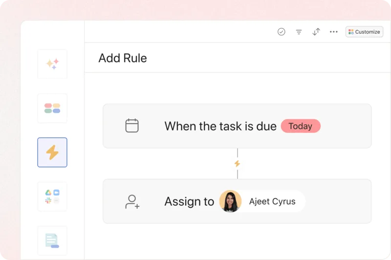 Tính năng Rules giúp thiết lập các quy trình tự động, giảm bớt thao tác thủ công
