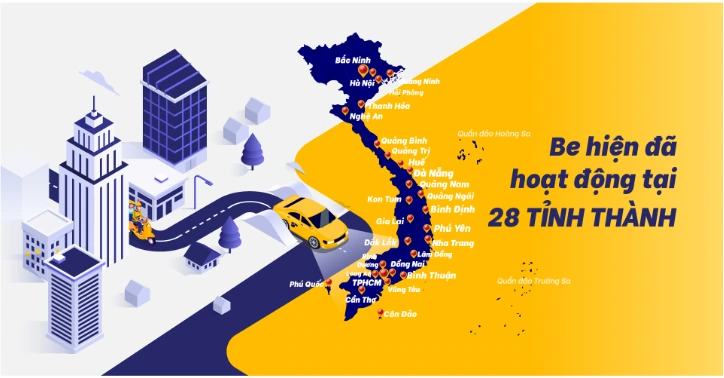 Be không ngừng mở rộng hoạt động trên nhiều tỉnh thành khác nhau