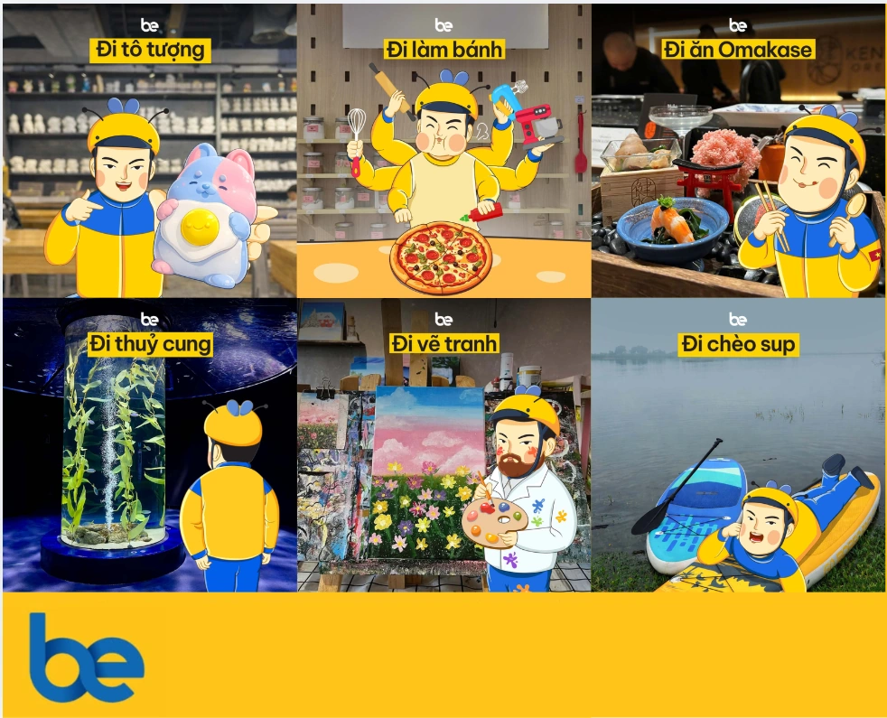 Content của Be được thiết kế với nội dung nhanh, ngắn và giàu tính giải trí