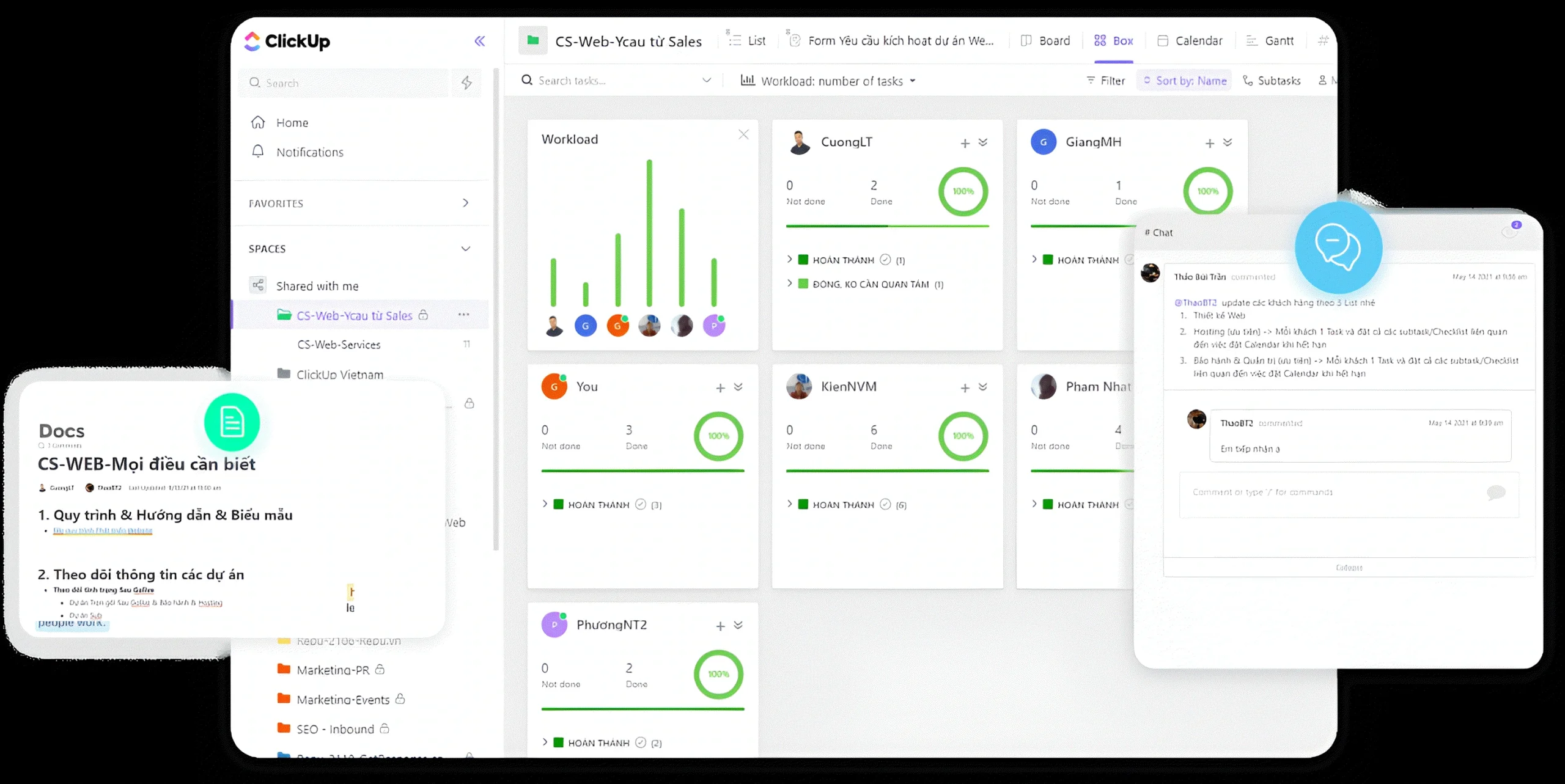 Phần mềm quản lý công việc Clickup