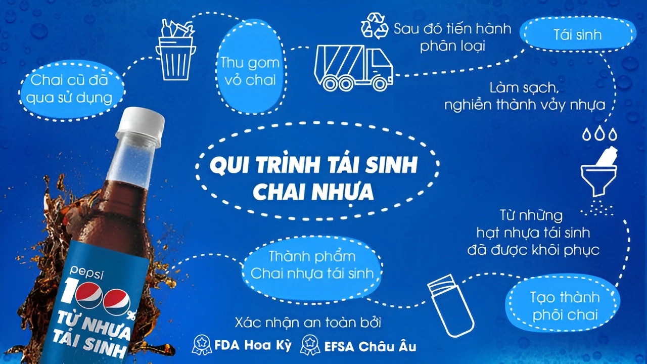 Quy trình tái sinh chai nhựa của Pepsi